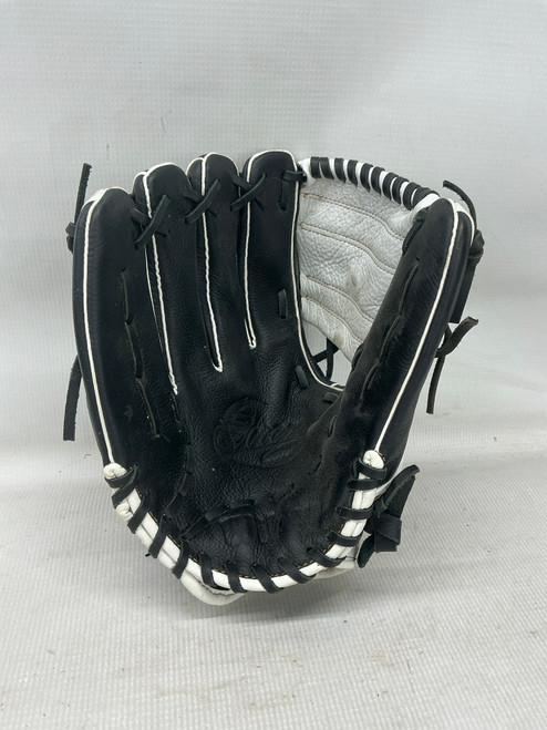 Vist Large View of Product Image Which is Used Wilson A500 BB/SB Glove LH Throw Black 12"