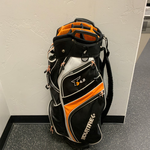Vist Large View of Product Image Which is Used Tour Caddy TOURTREK T4.0 Mens Cart Bag Orange