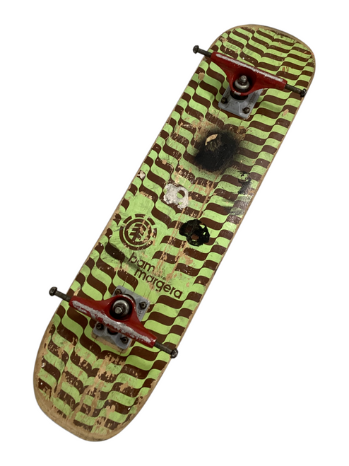 Vist Large View of Product Image Which is Used Element BAM MARGERA Skateboard Deck Only Green 7 1/2"