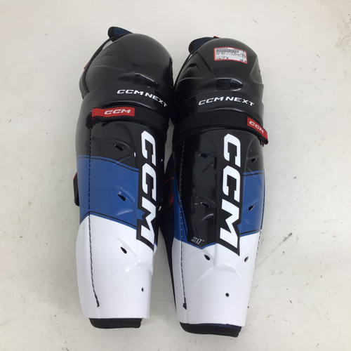Vist Large View of Product Image Which is Used CCM NEXT 17 IN HOCKEY SHIN GUARDS Senior Shin Guards Black 17"