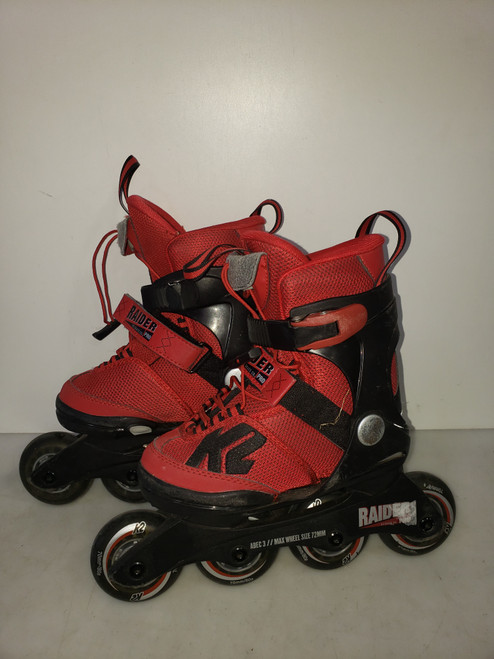 Vist Large View of Product Image Which is Used K2 RAIDER Child Rec Fitness Skates Red Youth 11.0