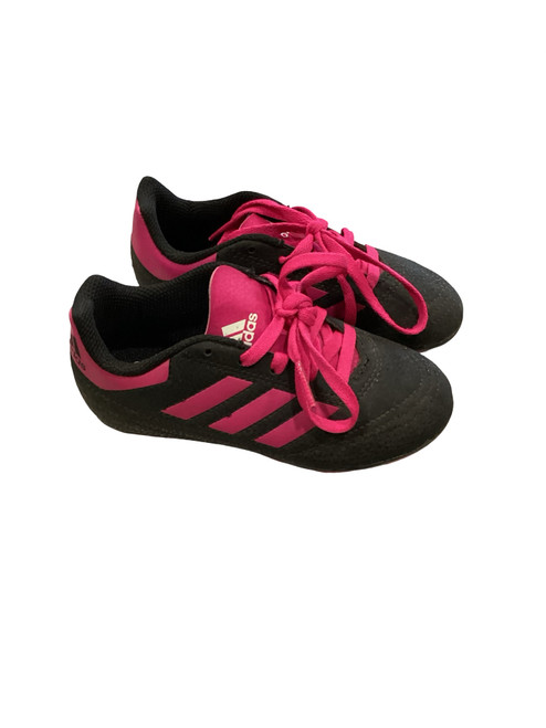 Vist Large View of Product Image Which is Used Adidas Soccer Cleats Black And Pink Youth 10.0