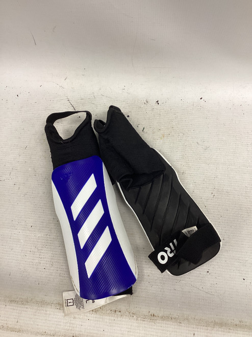Vist Large View of Product Image Which is Used Adidas TIRO Soccer Shin Guards Junior Royal Blue LG