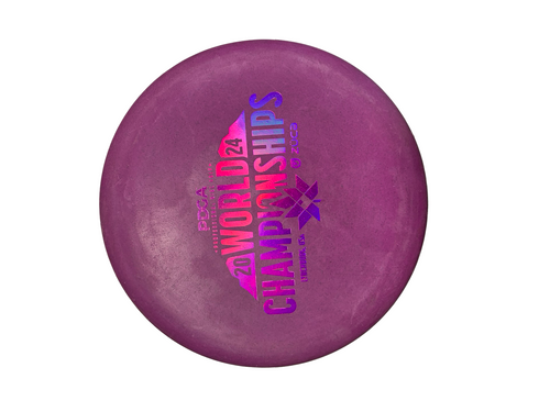 Vist Large View of Product Image Which is Used Discraft LUNA Disc Golf Putter Purple