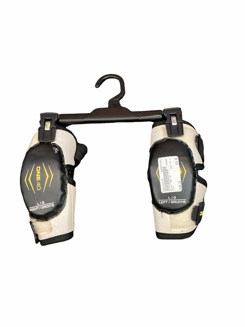 Vist Large View of Product Image Which is Used Bauer ONE 40 Youth Elbow Pads LG