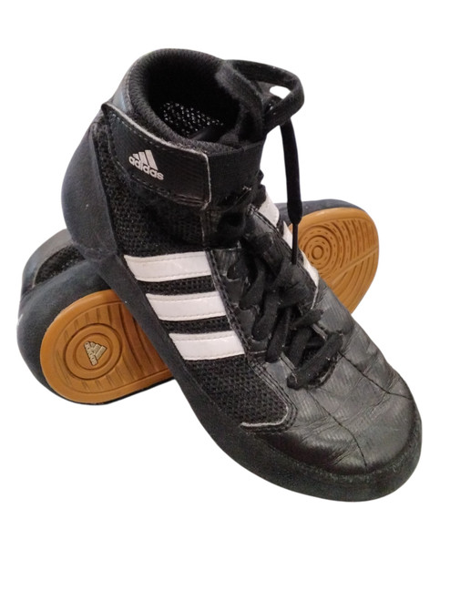 Vist Large View of Product Image Which is Used Adidas Wrestling Shoes Black Junior 01.5