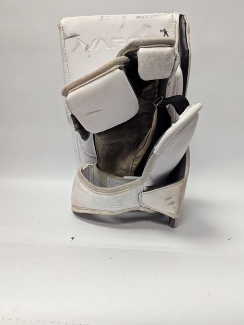 Vist Large View of Product Image Which is Used Bauer HYP2ERLITE PRO BLOCKER Senior Goalie Blocker White And Gold