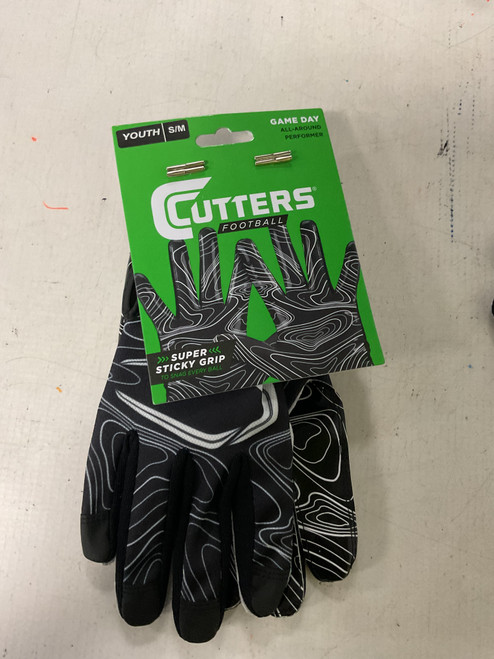 Vist Large View of Product Image Which is Used Cutters GAMEDAY Y S/M FB Gloves Black S/M
