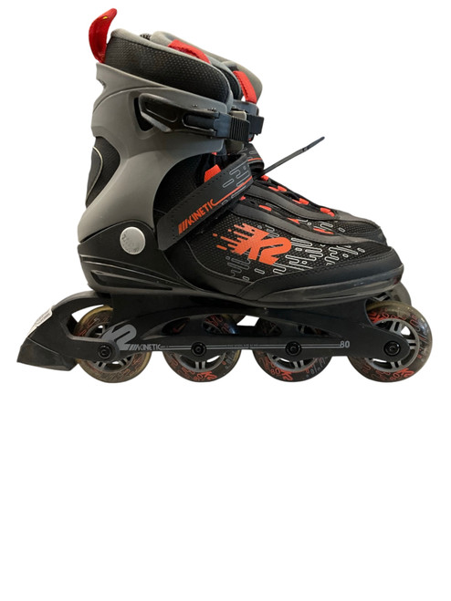 Vist Large View of Product Image Which is Used K2 KINETIC 80 SZ 9 Senior Rec Fitness Skates Black Senior 9