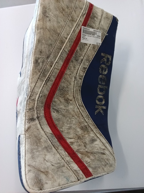 Vist Large View of Product Image Which is Used Reebok Junior Goalie Blocker White