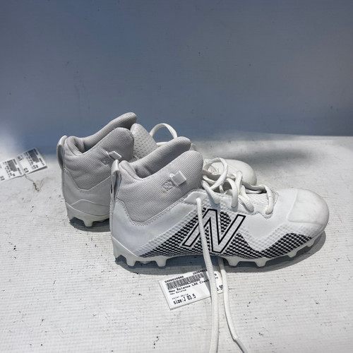 Vist Large View of Product Image Which is Used New Balance LAX Cleats Boys White Junior 03.5