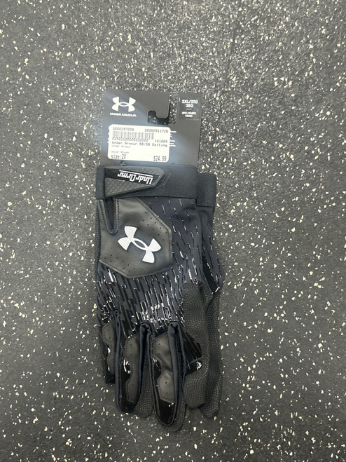 Vist Large View of Product Image Which is Used Under Armour BB/SB Batting Gloves Black 2X