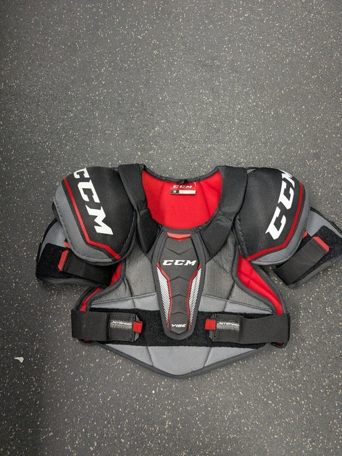 Vist Large View of Product Image Which is Used CCM VIBE Senior Shoulder Pads SM