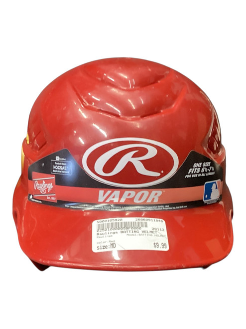 Vist Large View of Product Image Which is Used Rawlings BATTING HELMET Batting Helmet No Mask Red MD