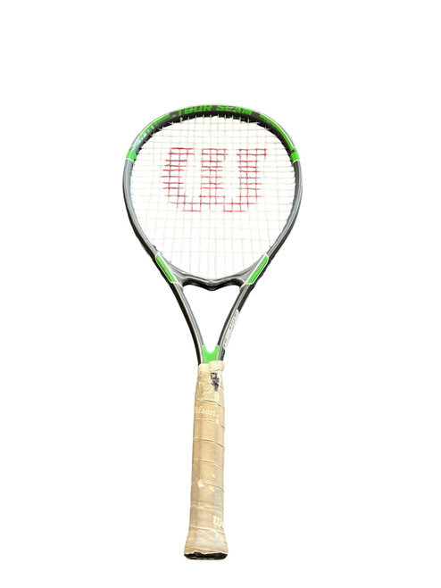 Vist Large View of Product Image Which is Used Wilson TOUR SLAM Adult Tennis Racquet Grey 4 3/8"