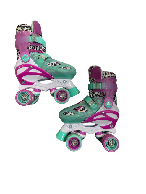 Vist Large View of Product Image Which is Used RollerDerby ADJ 12-2 Child Roller Quad Skates Pink Adjustable