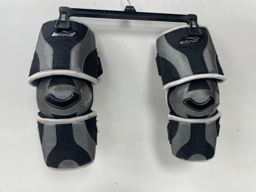 Vist Large View of Product Image Which is Used Brine MENACE Lacrosse Arm Pads/Guards Black MD