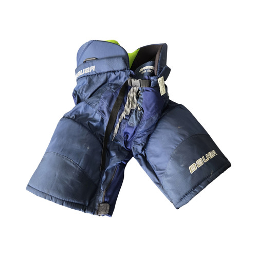 Vist Large View of Product Image Which is Used Bauer SUPREME 180 HOCKEY PANTS SR LG Senior Pant Navy Blue LG