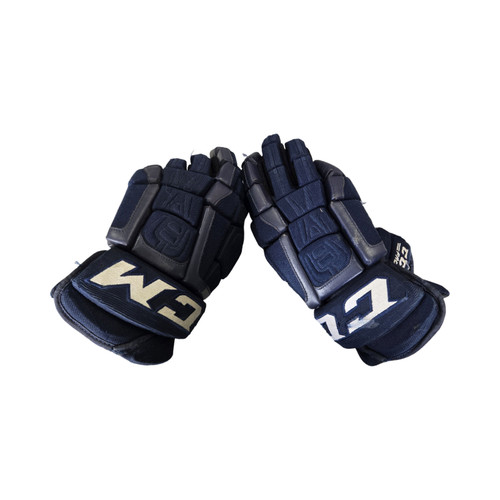 Vist Large View of Product Image Which is Used CCM PRO STOCK SR HOCKEY GLOVES 13 INCH Senior Gloves Navy Blue 13"