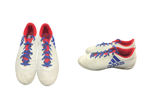 Vist Large View of Product Image Which is Used Adidas X Soccer Indoor Shoes White Senior 8