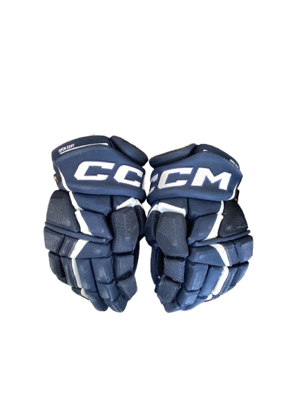 Vist Large View of Product Image Which is Used CCM JETSPEED FT6 Intermediate Gloves Navy Blue 12"