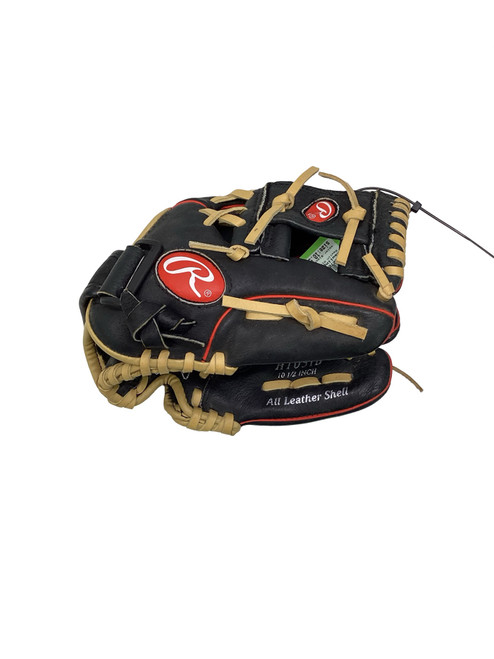Vist Large View of Product Image Which is Used Rawlings HIGHLIGHT SERIES H105IB 10.5 INCH BB/SB Glove RH Throw Black 10 1/2"