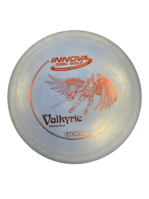 Vist Large View of Product Image Which is Used Innova DX VALKYRIE Disc Golf Driver Royal Blue