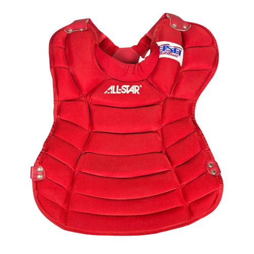 Vist Large View of Product Image Which is Used All-Star Catchers Chest Protector Red Intermed