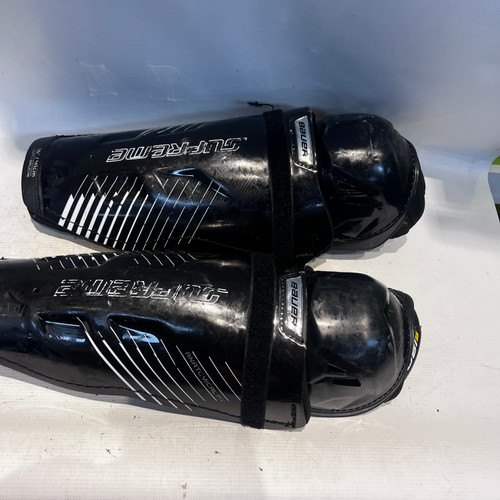 Vist Large View of Product Image Which is Used Bauer SUPREME S190 Senior Shin Guards Black 16"
