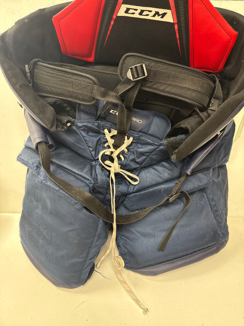 Vist Large View of Product Image Which is Used CCM PRO Senior Goalie Pant Navy Blue SM