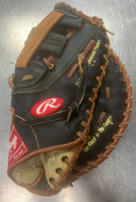 Vist Large View of Product Image Which is Used Rawlings 1ST BASE BB/SB First Base RH Throw Black 13"