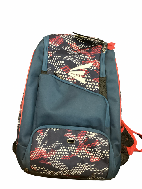 Vist Large View of Product Image Which is Used Easton BACKBACK USA BB/SB Player Backpack White/Royal/Red