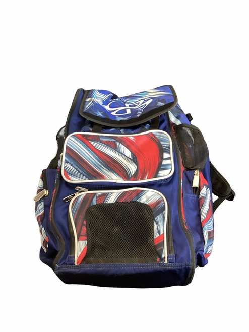 Vist Large View of Product Image Which is Used BoomBah BACKPACK USA BB/SB Player Backpack White/Royal/Red