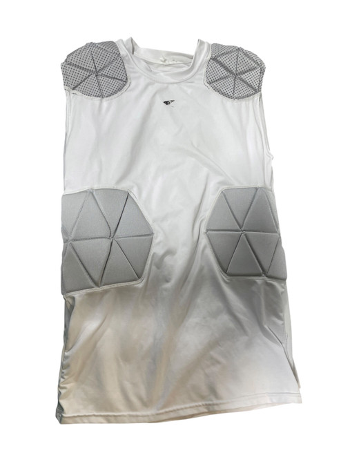 Vist Large View of Product Image Which is Used Champro PADDED SHIRT FB Top Adult White SM