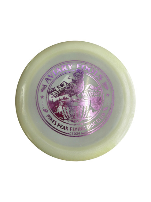 Vist Large View of Product Image Which is Used Innova AVIARY FOOLS GLOW MYSTERY DISC Disc Golf Driver None
