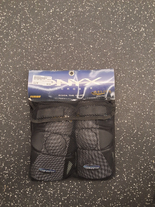 Vist Large View of Product Image Which is Used ONYX ARM PAD Lacrosse Arm Pads/Guards Black MD