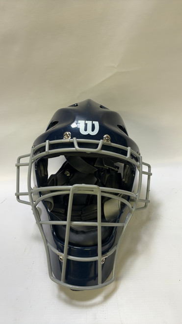 Vist Large View of Product Image Which is Used Wilson STANDARD Catchers Helmet w/Mask Navy Blue MD