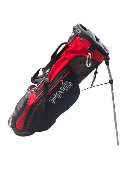Vist Large View of Product Image Which is Used Ping PING L8 STAND BAG Mens Stand Bag Black And Red