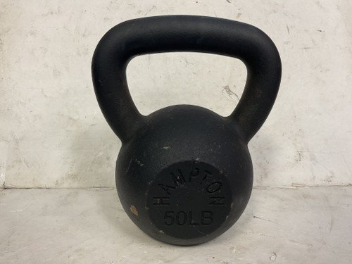 Vist Large View of Product Image Which is Used Hampton Kettlebell Black 50 lb
