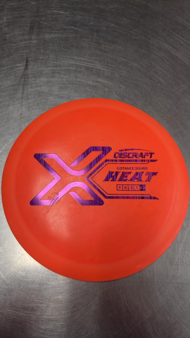 Vist Large View of Product Image Which is Used Discraft HEAT Disc Golf Driver Orange