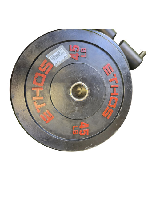 Vist Large View of Product Image Which is Used Ethos ETHOS BUMPER OLYMPIC PLATE EACH 45 Olympic Plate (Each) 45 lb