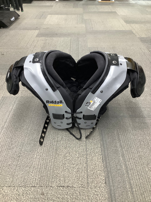 Vist Large View of Product Image Which is Used Riddell POWER JVX FB Shoulder Pads Grey LG