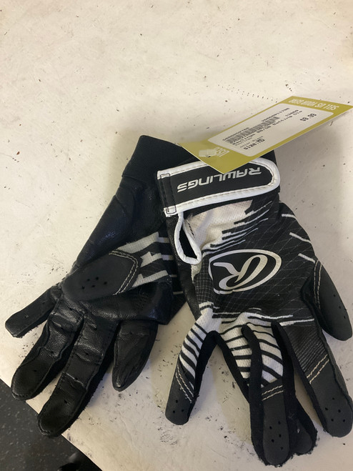 Vist Large View of Product Image Which is Used Rawlings BB/SB Batting Gloves Black MD
