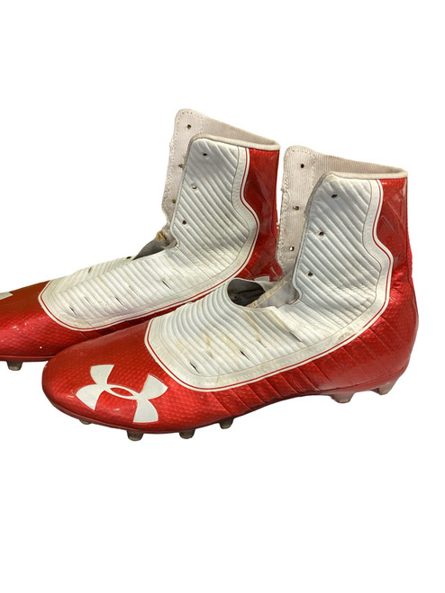 Vist Large View of Product Image Which is Used Under Armour Adult FB Cleats Red Senior 12