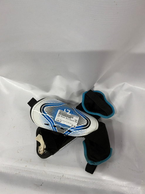 Vist Large View of Product Image Which is Used Dsg Soccer Shin Guards Adult Carolina Blue And White LG