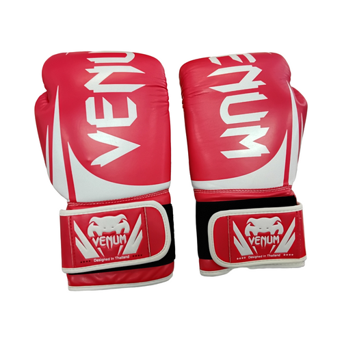 Vist Large View of Product Image Which is Used Venum Boxing Gloves Red Senior