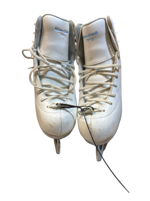 Vist Large View of Product Image Which is Used Riedell TOPAZ Girls Figure Skate White Junior 03.5