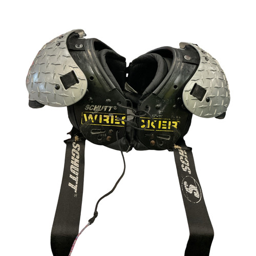 Vist Large View of Product Image Which is Schutt WRECKER FB Shoulder Pads Black XS