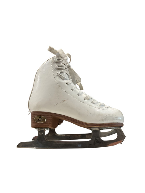 Vist Large View of Product Image Which is Used American Athletic DREAM BIG SZ Y 13 Girls Figure Skate White Youth 13.0