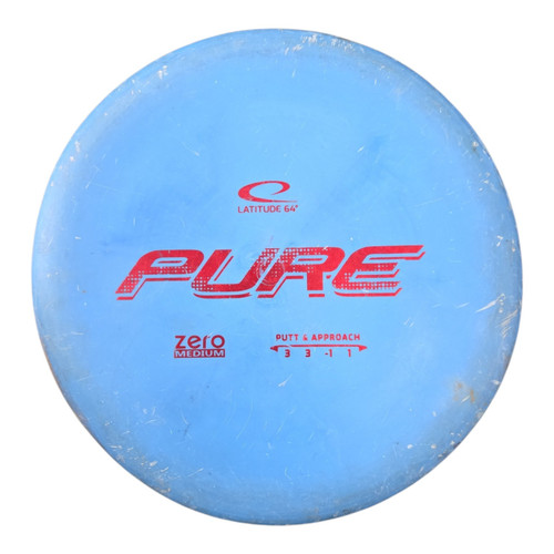 Vist Large View of Product Image Which is Used Latitude 64 ZERO MED PURE Disc Golf Putter Royal Blue 173g